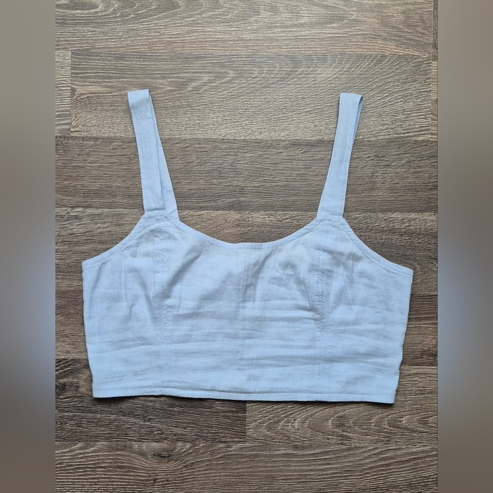 Aerie Baby Blue Crop Top - 100% Cotton